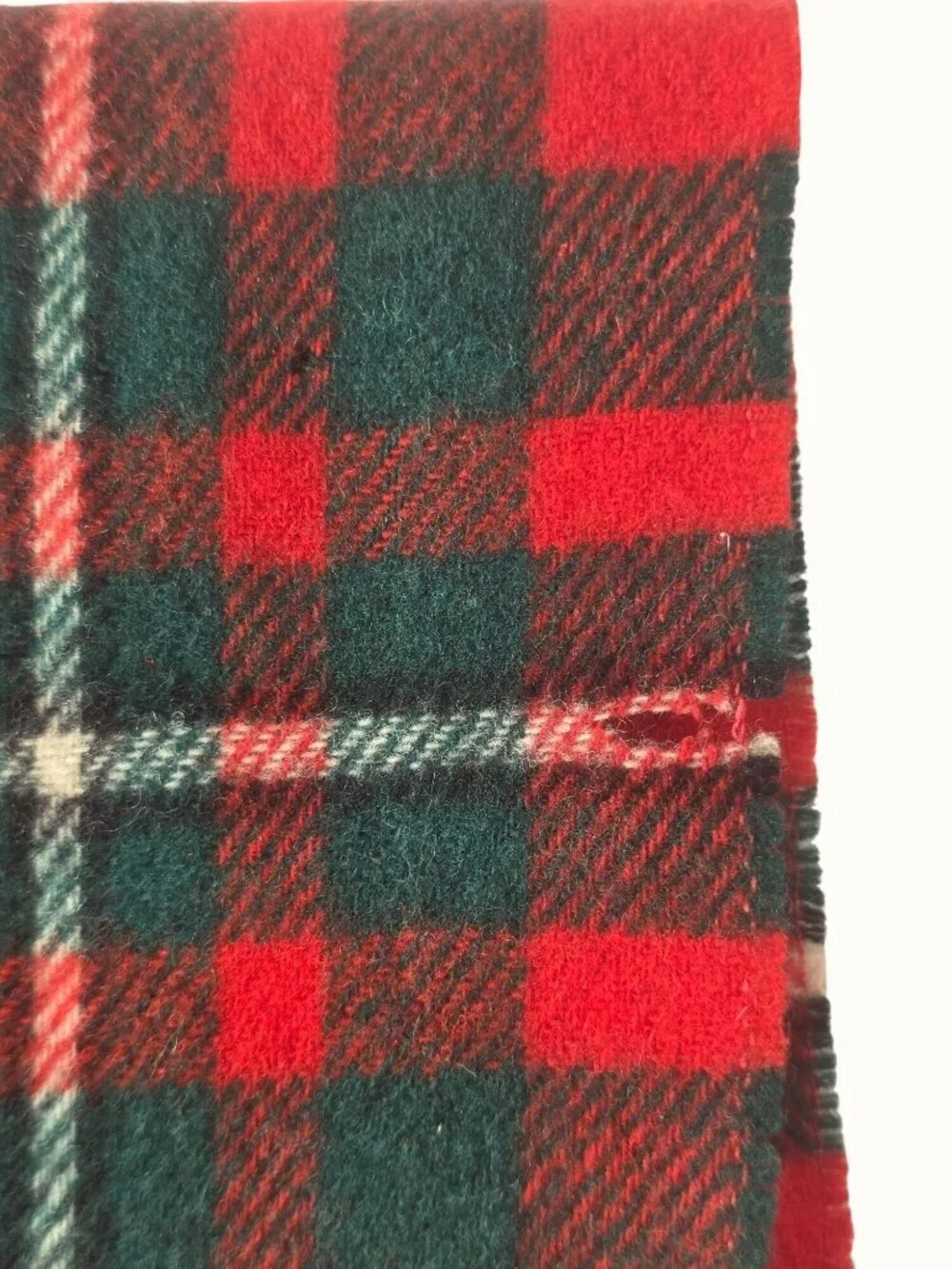 Vintage Welsh Margetson & Co London Wool Tartan Scarf Made in Scotland 48x11